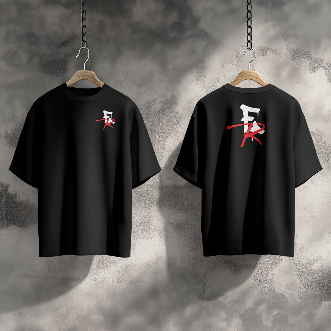 Black Signature Red and White Tee
